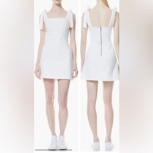 ALICE + OLIVIA Maryann Tie Shoulder A-Line Dress Vintage Sugar Denim Size 14